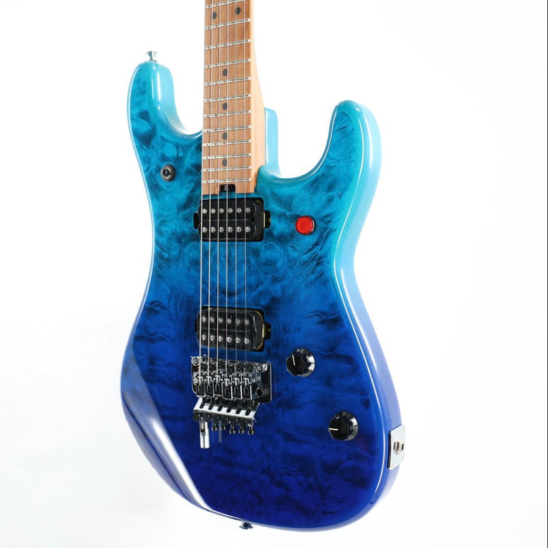 EVH 5150 Series DX Deluxe QM Baked Maple Neck Guitar w/ Gig Bag - Pacific Drift