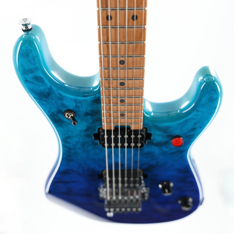 EVH 5150 Series DX Deluxe QM Baked Maple Neck Guitar w/ Gig Bag - Pacific Drift