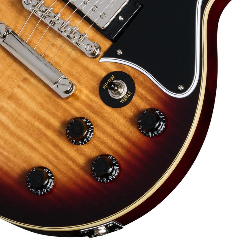 Epiphone Les Paul Special Double Cut Figured Guitar w/ Humbucker Pickups & Gig Bag - Bourbon Burst