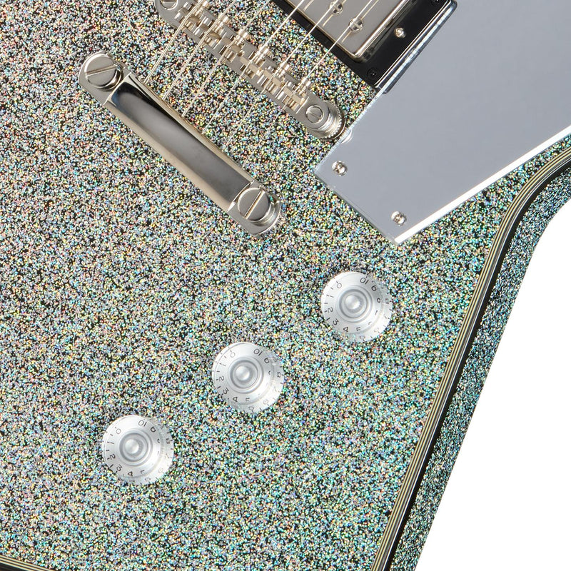 Epiphone Lzzy Hale Explorer Custom Guitar w/ Hardshell Case - Black Diamond Holographic Sparkle