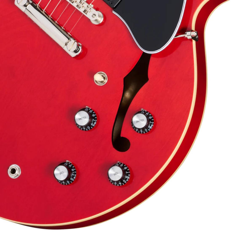 Epiphone 1962 ES-335 Reissue Inspired by Gibson Custom Semi-Hollow Guitar w/ Hardshell Case - Sixties Cherry