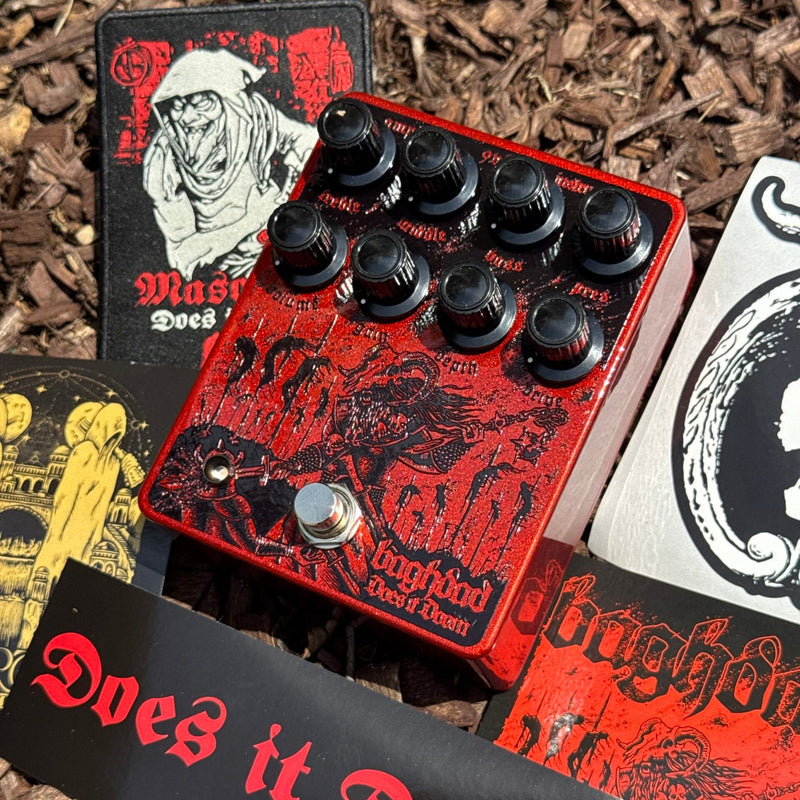 Does It Doom Baghdad High Gain Overdrive and Preamp Pedal - OG Black & Red Colorway
