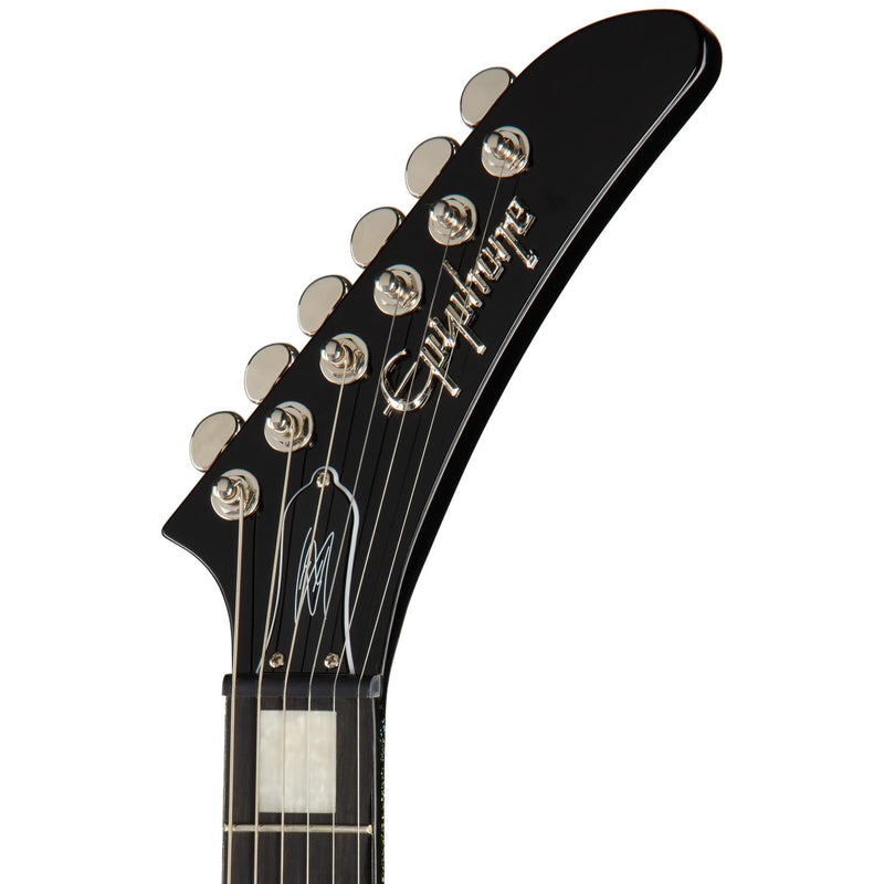 Epiphone Lzzy Hale Explorer Custom Guitar w/ Hardshell Case - Black Diamond Holographic Sparkle