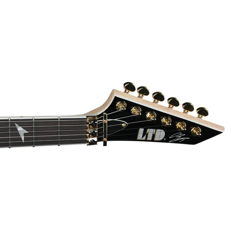 ESP LTD Alexi Laiho Signature 20th Anniversary Arrowhead Guitar w/ EMG Pickup & Hardshell Case - Black with Yellow Bevels
