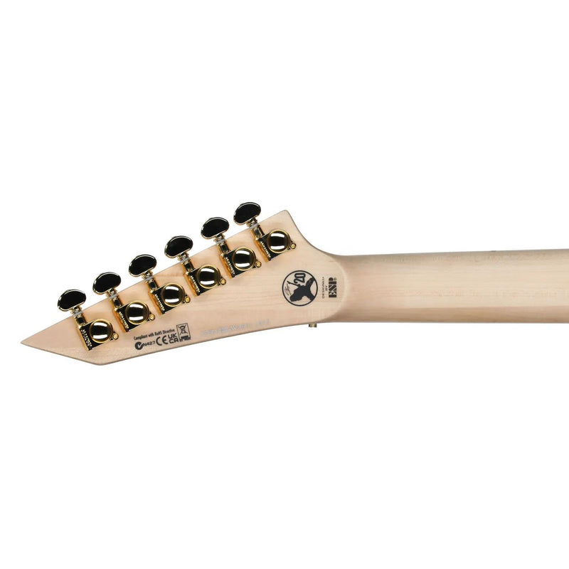 ESP LTD Alexi Laiho Signature 20th Anniversary Arrowhead Guitar w/ EMG Pickup & Hardshell Case - Black with Yellow Bevels