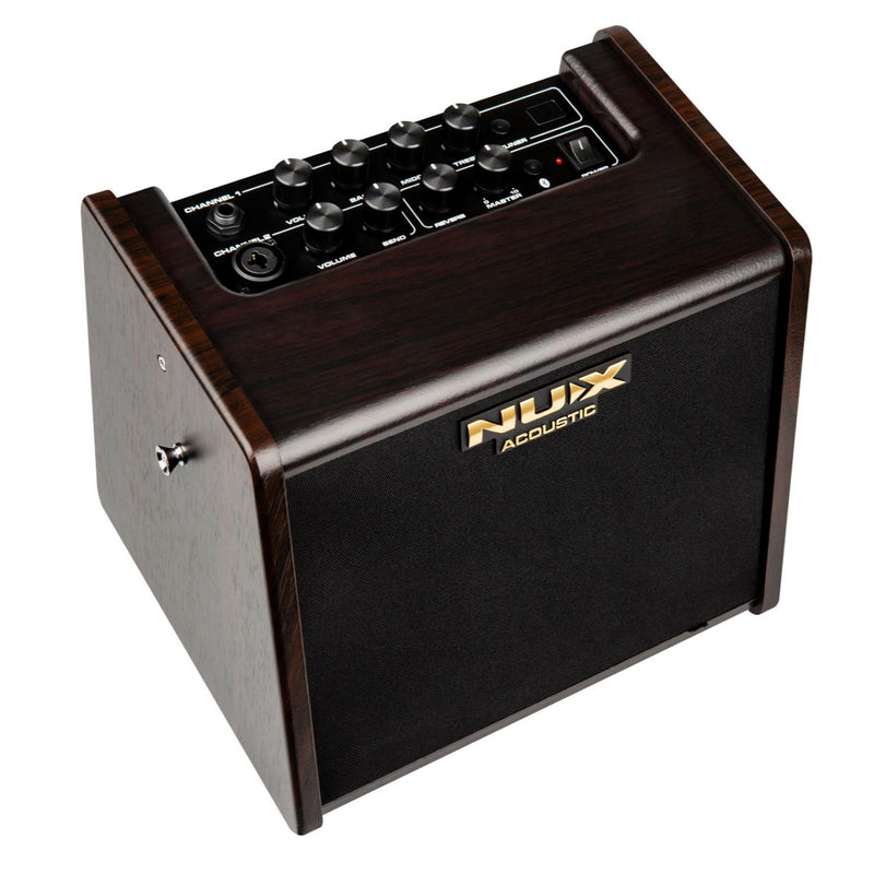 NUX AC-25 Stageman 25 Watt 1 x 6.5" 2 Channel Rechargable Modeling Acoustic Amp w/ Bluetooth