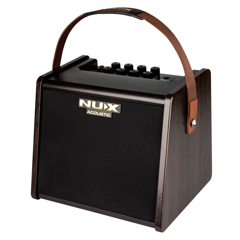 NUX AC-25 Stageman 25 Watt 1 x 6.5" 2 Channel Rechargable Modeling Acoustic Amp w/ Bluetooth