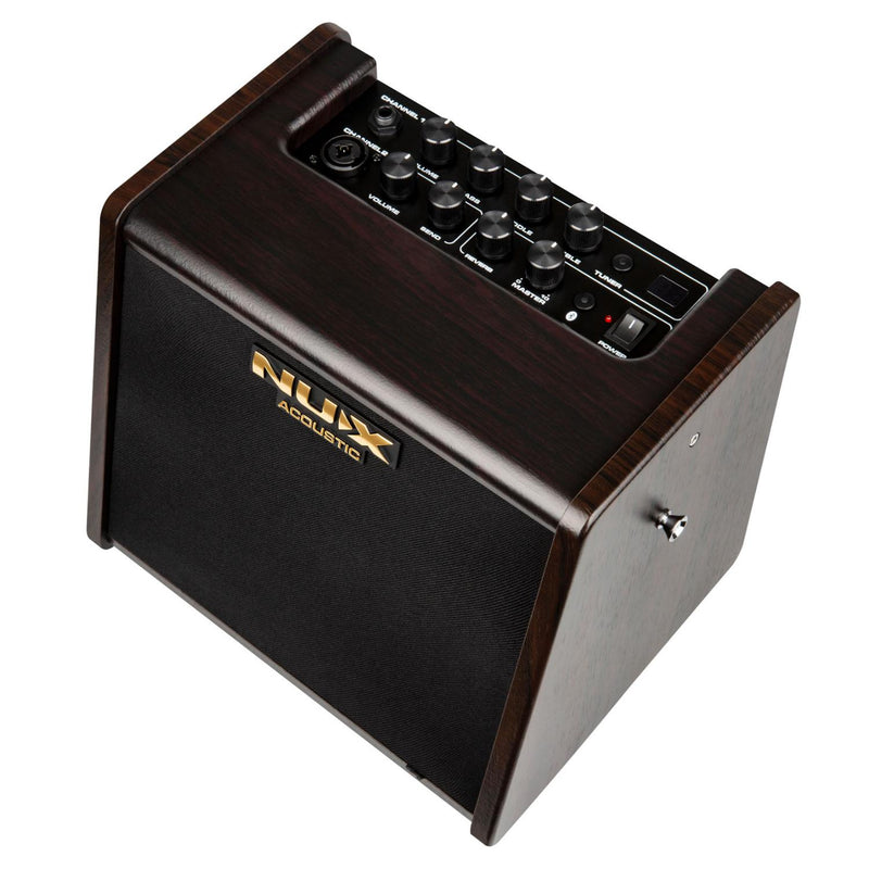 NUX AC-25 Stageman 25 Watt 1 x 6.5" 2 Channel Rechargable Modeling Acoustic Amp w/ Bluetooth