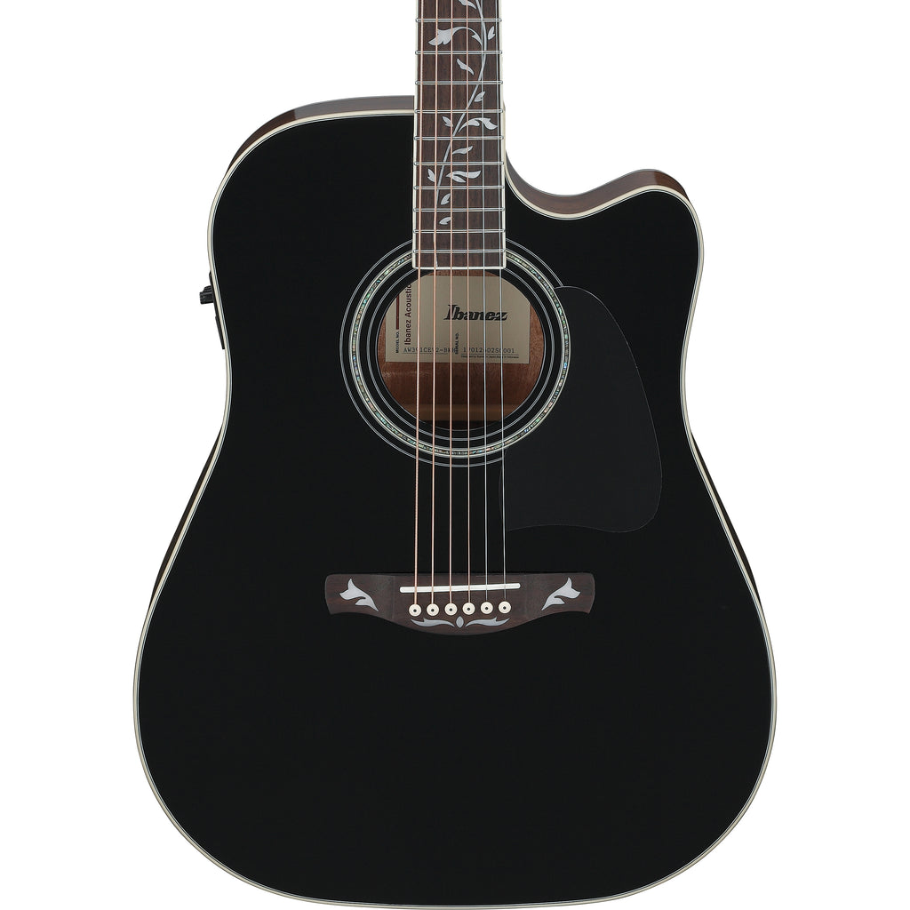 Ibanez Artwood AW391CE Acoustic-Electric Guitar - Black High Gloss