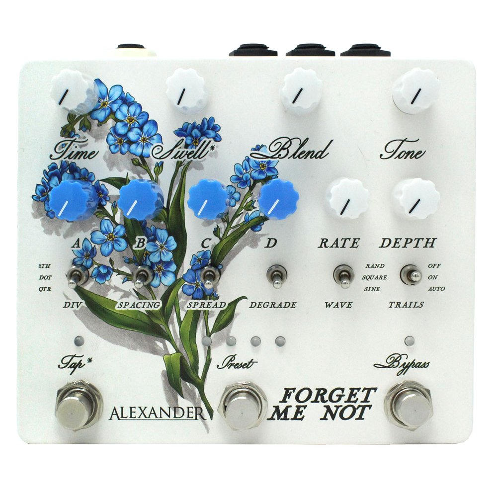 stereo delay reverb pedal Alexander Forget Me Not Delay – Motor City Guitar