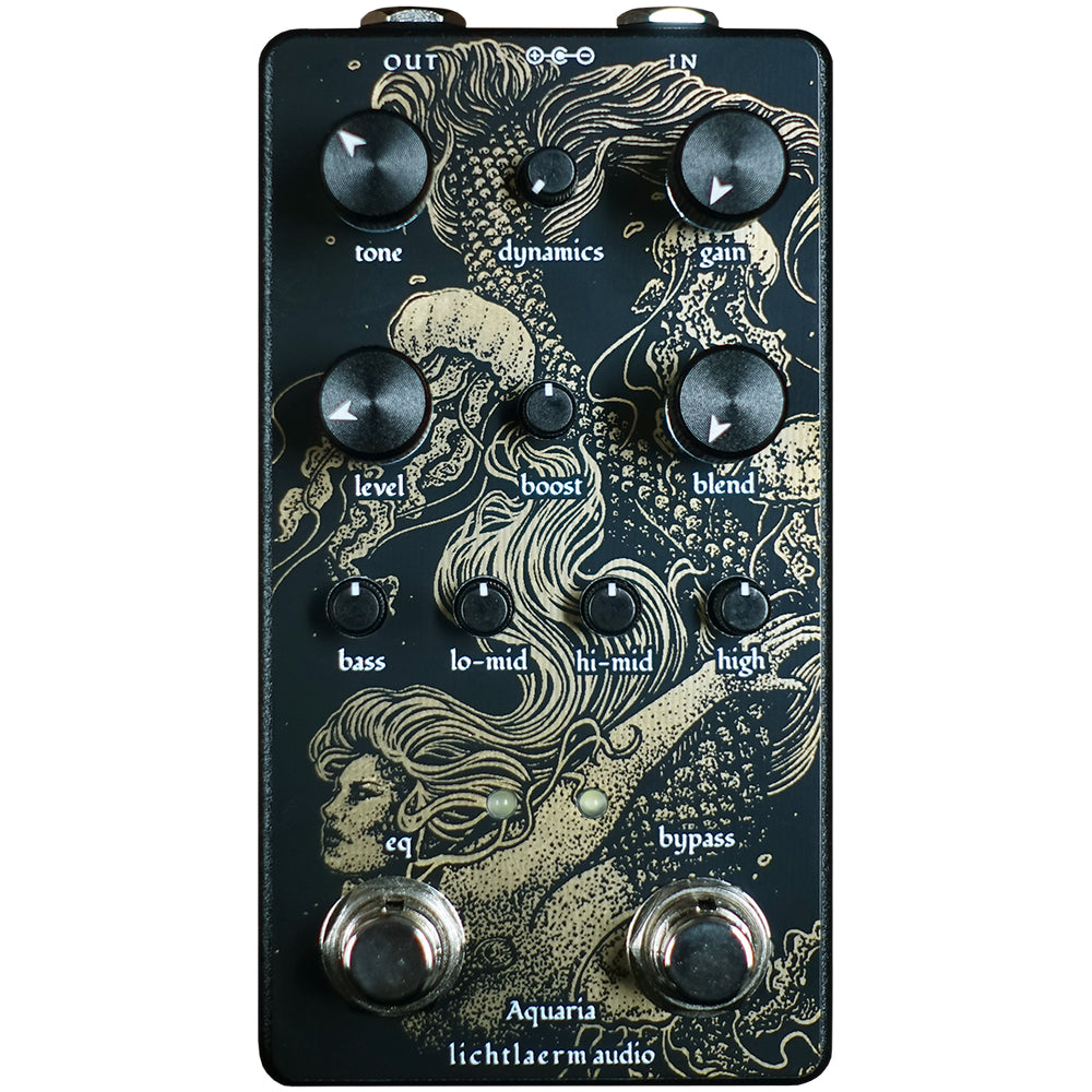 Lichtlaerm Audio Aquaria V2 Mythic Drive Transparent Overdrive Dynamic Boost Sculpting EQ Pedal