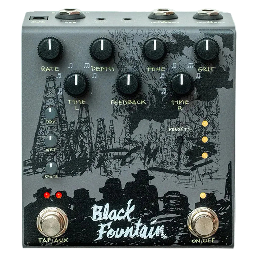 Old Blood Noise Endeavors Black Fountain Stereo Oil Can Delay - Slate