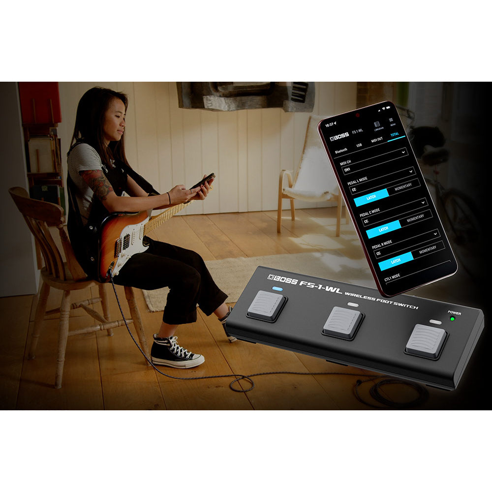 boss bluetooth pedal Boss FS-1-WL Wireless Footswitch