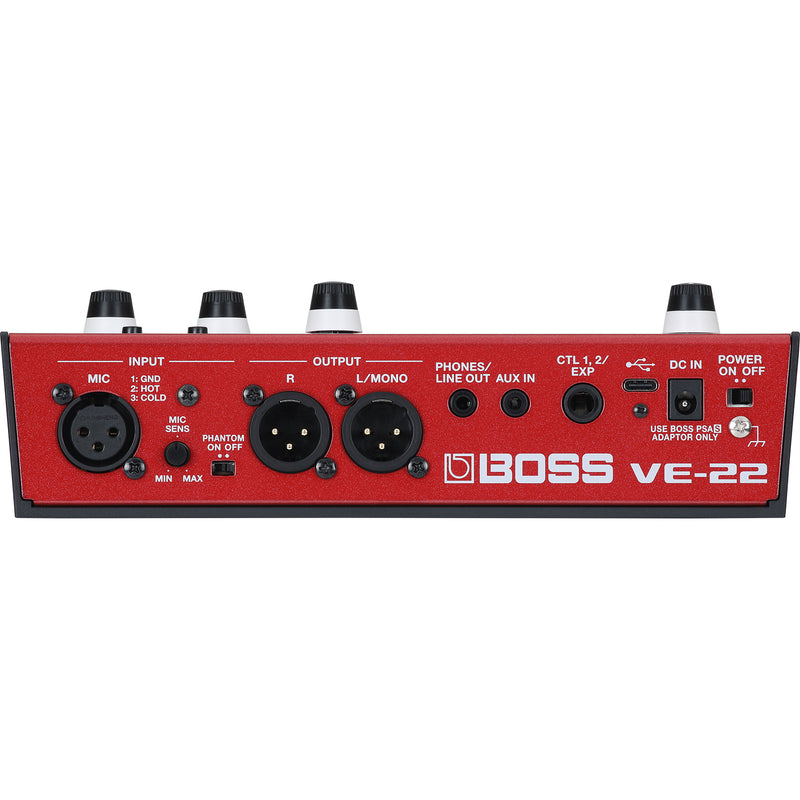 Boss VE-22 Vocal Perfromer Vocal Harmonizer Effects and Looper Pedal