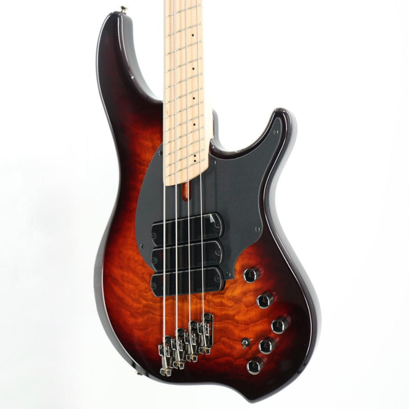 Dingwall Combustion 3X 4-String Multi-Scale Bass - 3-Pickup Quilt Top Vintageburst w/Maple Fretboard