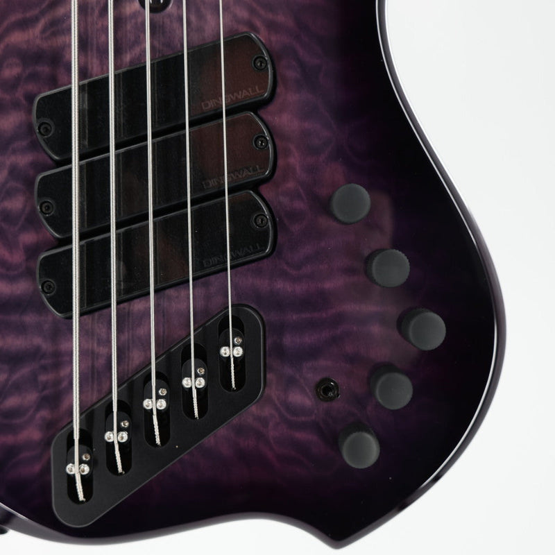 Dingwall Combustion 3X 5-String Multi-Scale Bass - 3-Pickup Quilt Top Ultra Violet w/Maple Fretboard