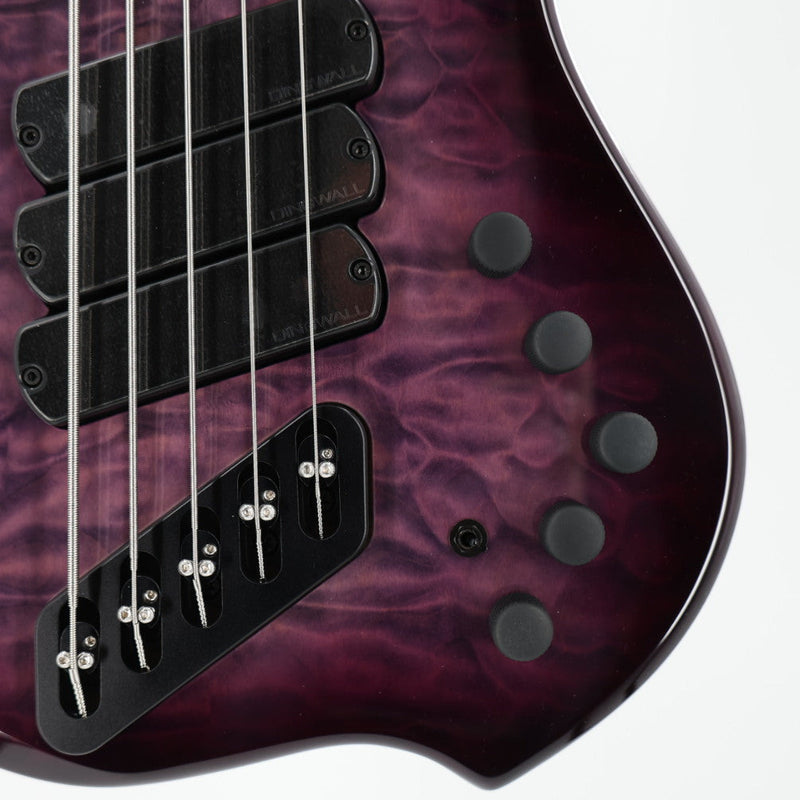 Dingwall Combustion 3X 5-String Multi-Scale Bass - 3-Pickup Quilt Top Ultra Violet w/Pau Ferro Fretboard