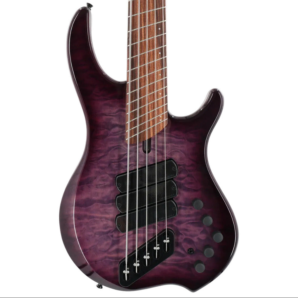Dingwall Combustion 3X 5-String Multi-Scale Bass - 3-Pickup Quilt Top Ultra Violet w/Pau Ferro Fretboard