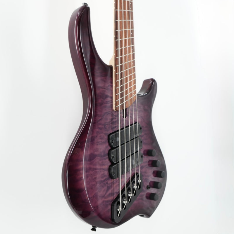 Dingwall Combustion 3X 5-String Multi-Scale Bass - 3-Pickup Quilt Top Ultra Violet w/Pau Ferro Fretboard