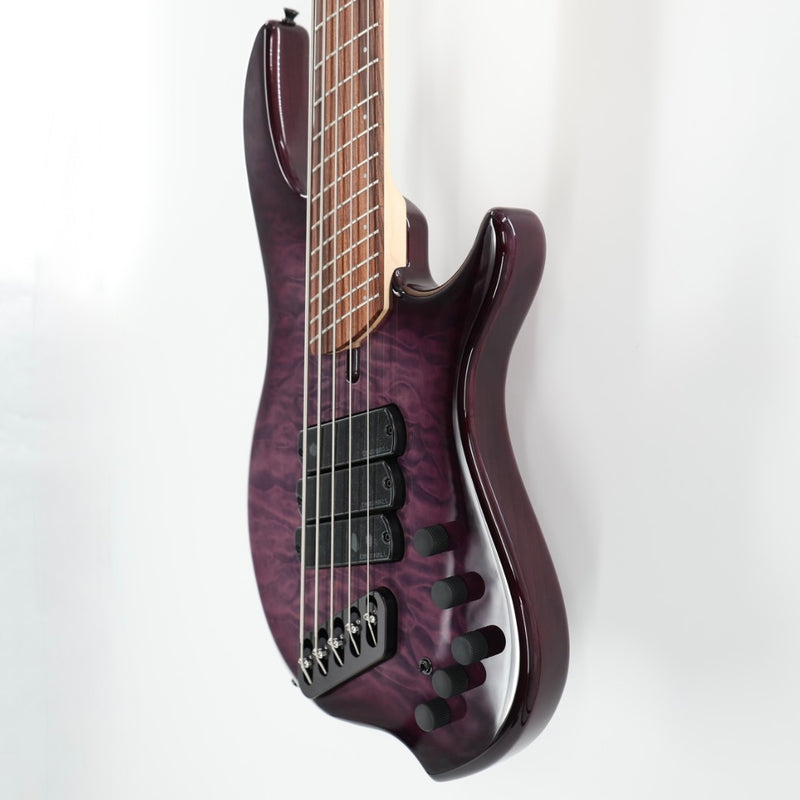 Dingwall Combustion 3X 5-String Multi-Scale Bass - 3-Pickup Quilt Top Ultra Violet w/Pau Ferro Fretboard
