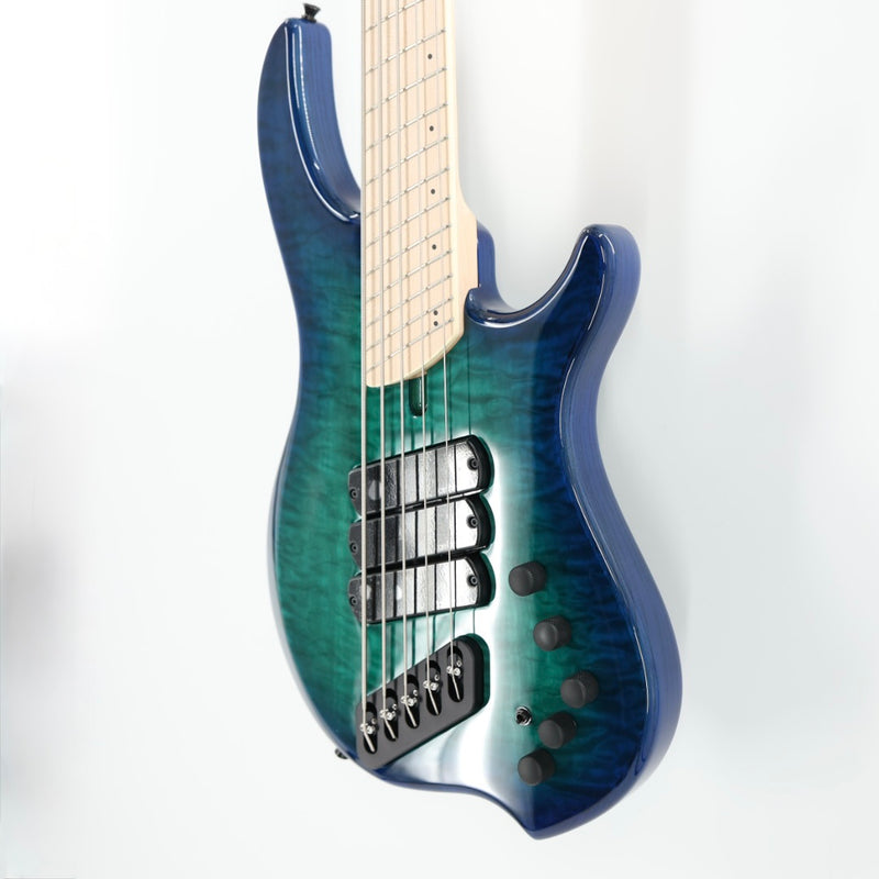 Dingwall Combustion 3X 5-String Multi-Scale Bass - 3-Pickup Quilt Top Whalepoolburst w/Maple Fretboard