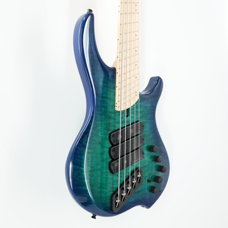 Dingwall Combustion 3X 5-String Multi-Scale Bass - 3-Pickup Quilt Top Whalepoolburst w/Maple Fretboard