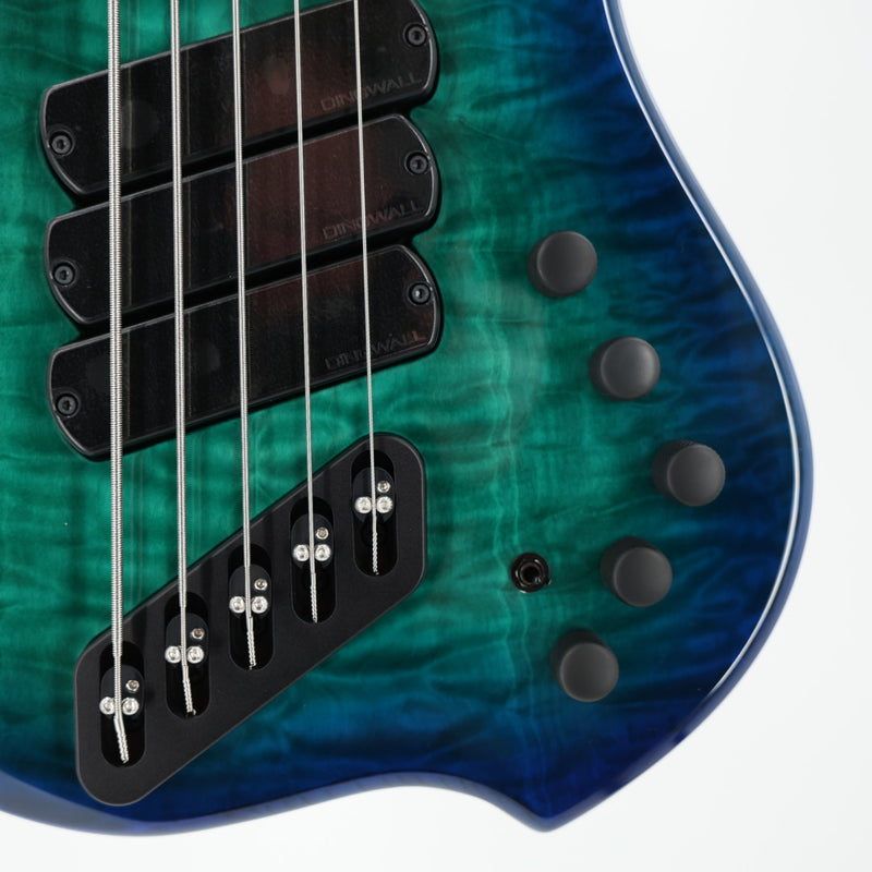 Dingwall Combustion 3X 5-String Multi-Scale Bass - 3-Pickup Quilt Top Whalepoolburst w/Maple Fretboard