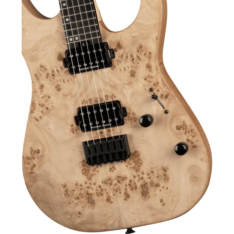 Charvel Pro-Mod DK24 HH HT E Mahogany Poplar Burl w/ Seymour Duncan Pickups - Desert Sand