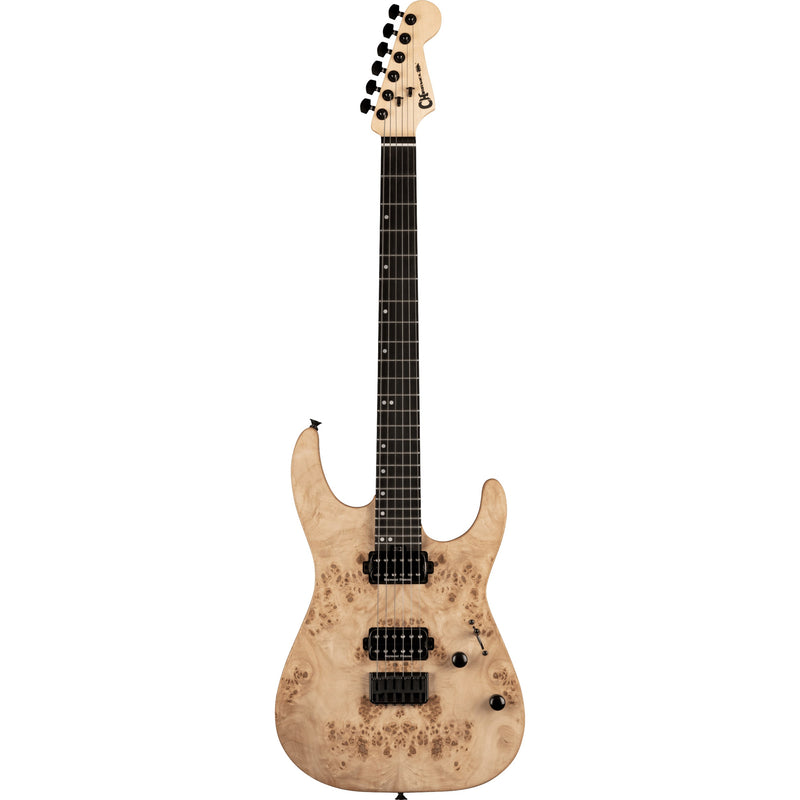 Charvel Pro-Mod DK24 HH HT E Mahogany Poplar Burl w/ Seymour Duncan Pickups - Desert Sand
