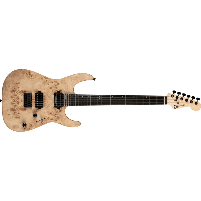 Charvel Pro-Mod DK24 HH HT E Mahogany Poplar Burl w/ Seymour Duncan Pickups - Desert Sand