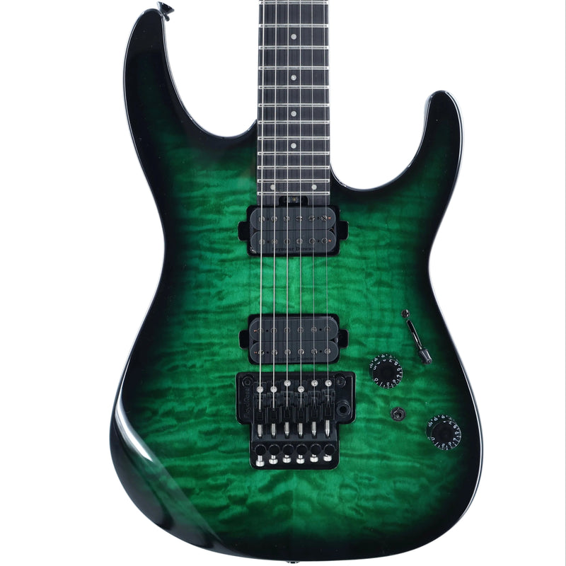 Charvel Pro-Mod Plus Dinky DK24 HH FR QM EB – Cloaked Emerald Green Quilt Maple