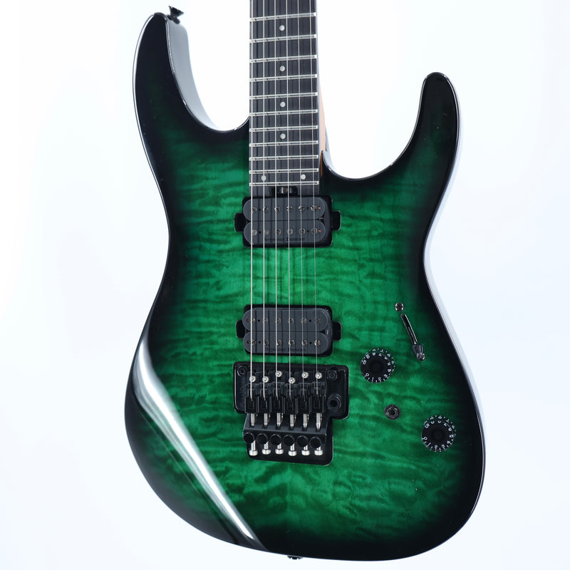 Charvel Pro-Mod Plus Dinky DK24 HH FR QM EB – Cloaked Emerald Green Quilt Maple