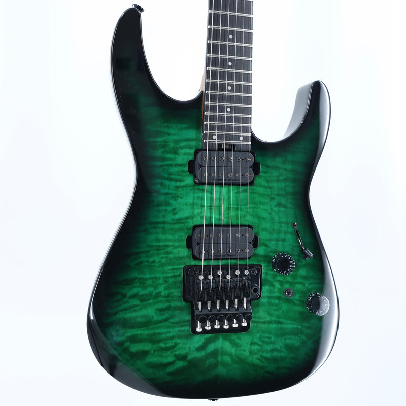 Charvel Pro-Mod Plus Dinky DK24 HH FR QM EB – Cloaked Emerald Green Quilt Maple
