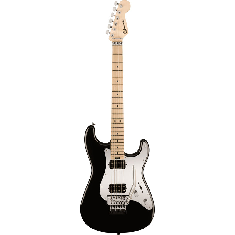 Charvel Pro-Mod So-Cal Style 1 HH FR M Guitar w/ Floyd Rose and Duncan Pickups - Gloss Black w/Mirror Pickguard