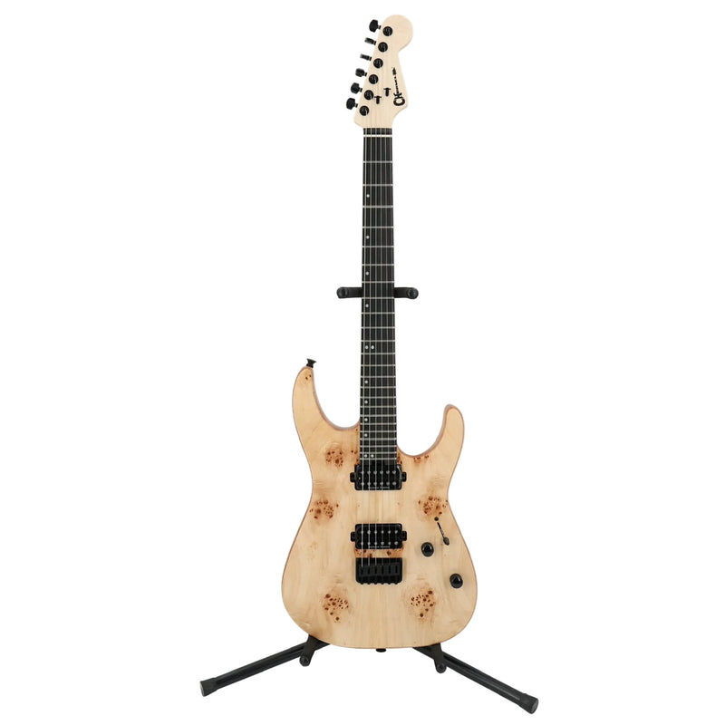 Charvel Pro-Mod DK24 HH HT E Mahogany Poplar Burl w/ Seymour Duncan Pickups - Desert Sand