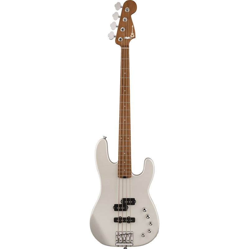 Charvel Pro-Mod San Dimas Bass PJ IV 4-String Bass Caramelized Maple Neck w/ Dimarzio Pickups - Platinum Pearl