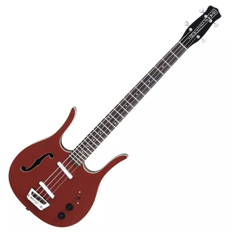 Danelectro 58 Longhorn Semi-Hollowbody Short Scale 4-String Bass - Red Hot