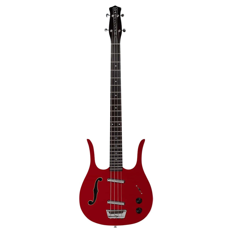 Danelectro 58 Longhorn Semi-Hollowbody Short Scale 4-String Bass - Red Hot