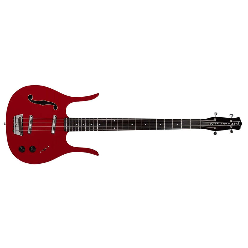 Danelectro 58 Longhorn Semi-Hollowbody Short Scale 4-String Bass - Red Hot