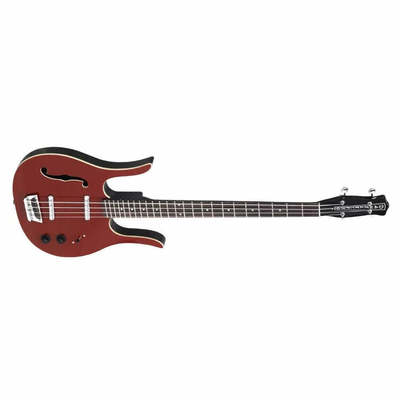 Danelectro 58 Longhorn Semi-Hollowbody Short Scale 4-String Bass - Red Hot