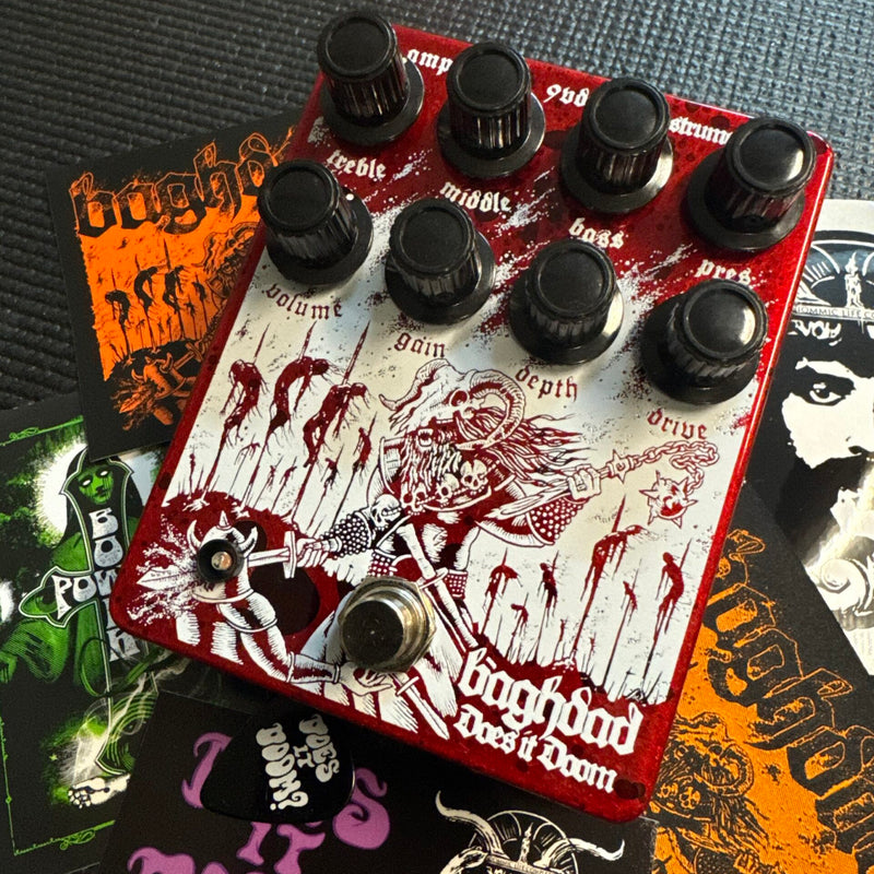 Does It Doom Baghdad High Gain Overdrive and Preamp Pedal - Limited Edition Blood Spatter
