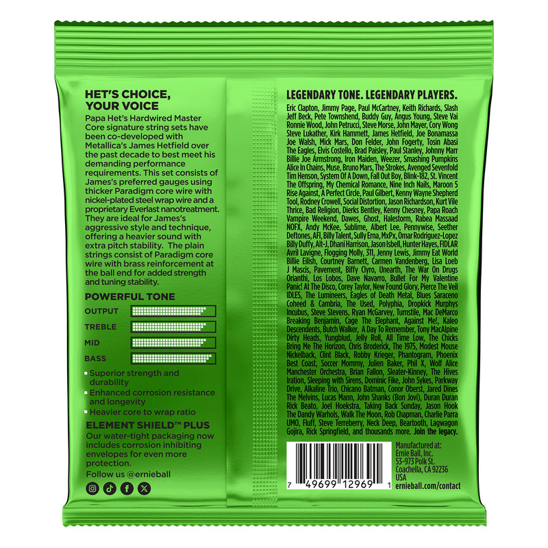 Ernie Ball James Hetfield Papa Het's Hardwired Master Cores Signature Strings 11-50 Gauge