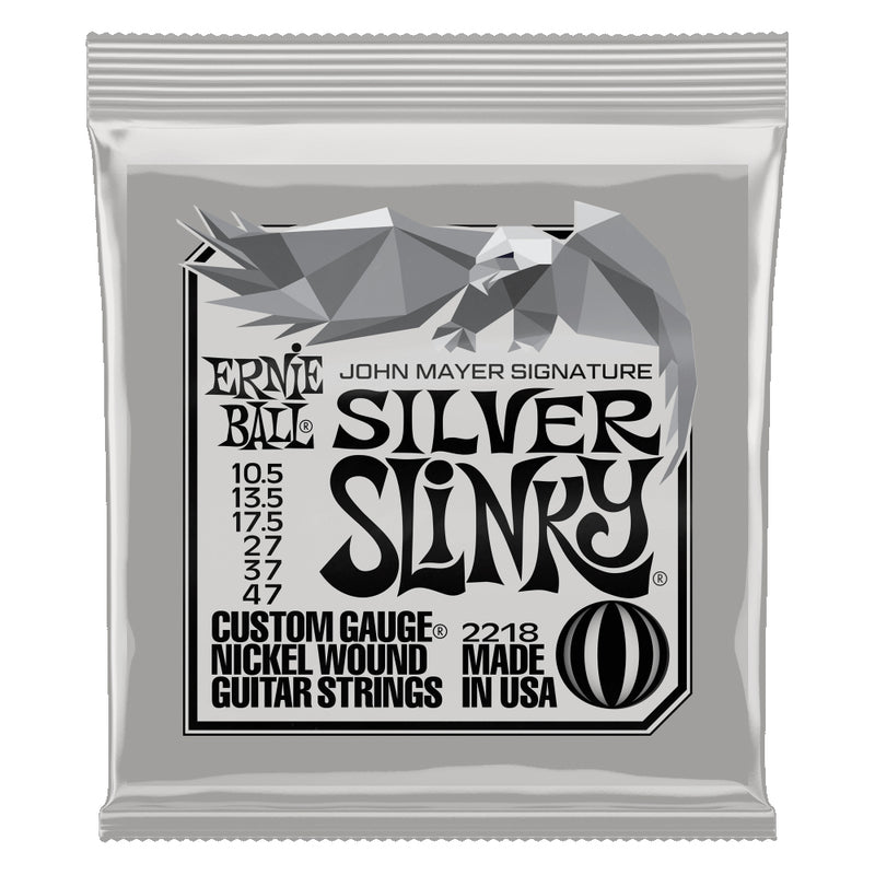 Ernie Ball John Mayer Silver Slinky Electric Guitar Strings 10.5-47 Gauge