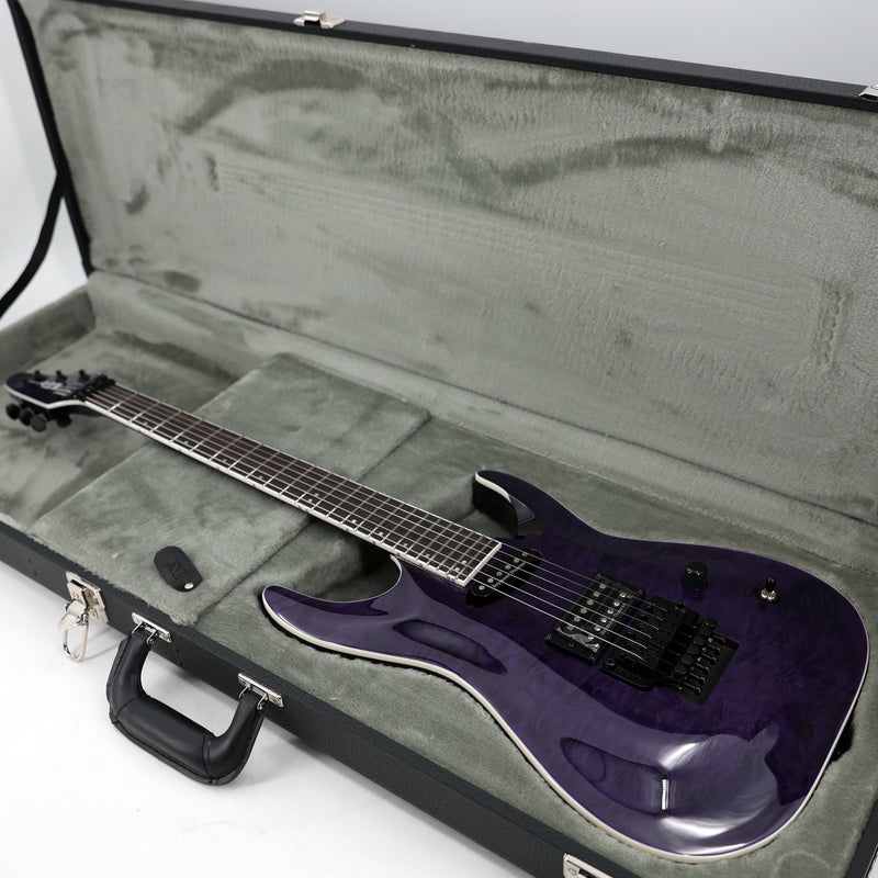 ESP LTD Andy LaRocque ALR-II Signature Guitar w/ Seymour Duncan Pickups & Hardshell Case - See-Thru Purple