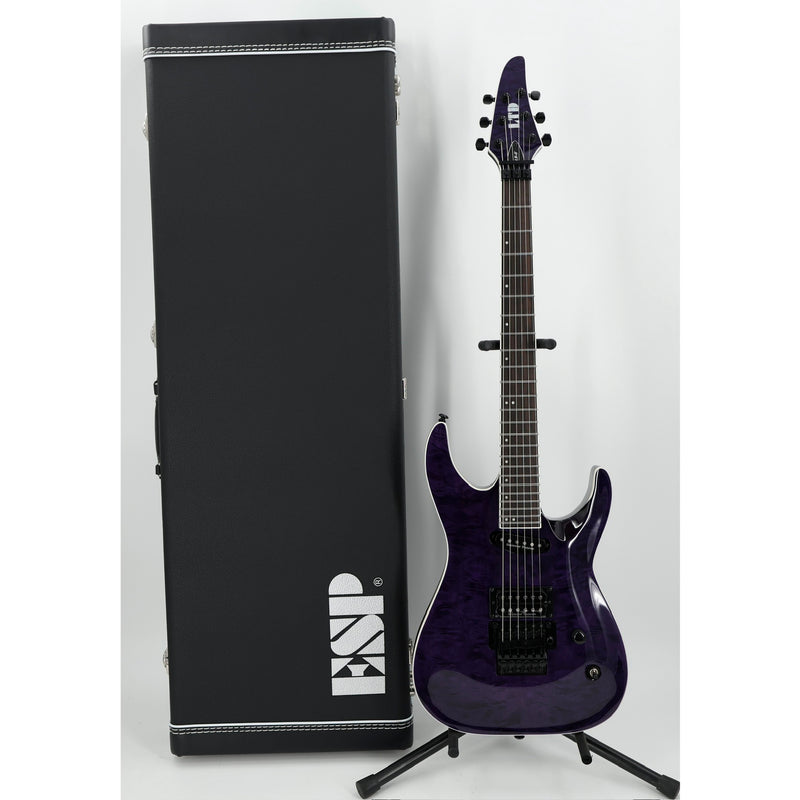 ESP LTD Andy LaRocque ALR-II Signature Guitar w/ Seymour Duncan Pickups & Hardshell Case - See-Thru Purple