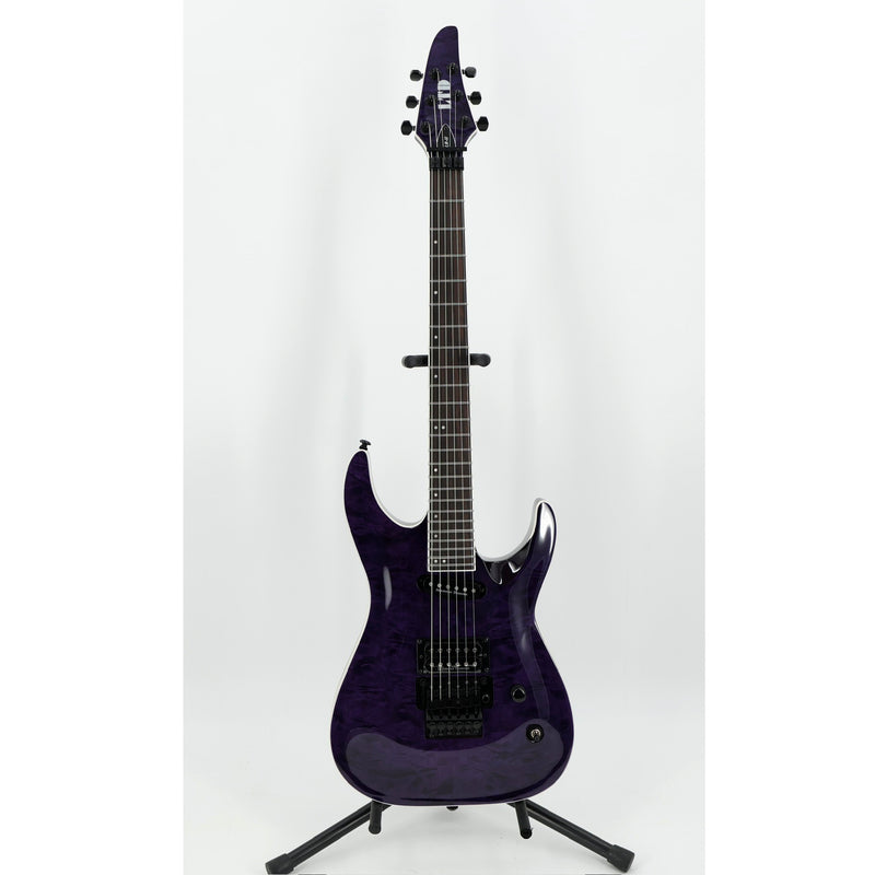 ESP LTD Andy LaRocque ALR-II Signature Guitar w/ Seymour Duncan Pickups & Hardshell Case - See-Thru Purple