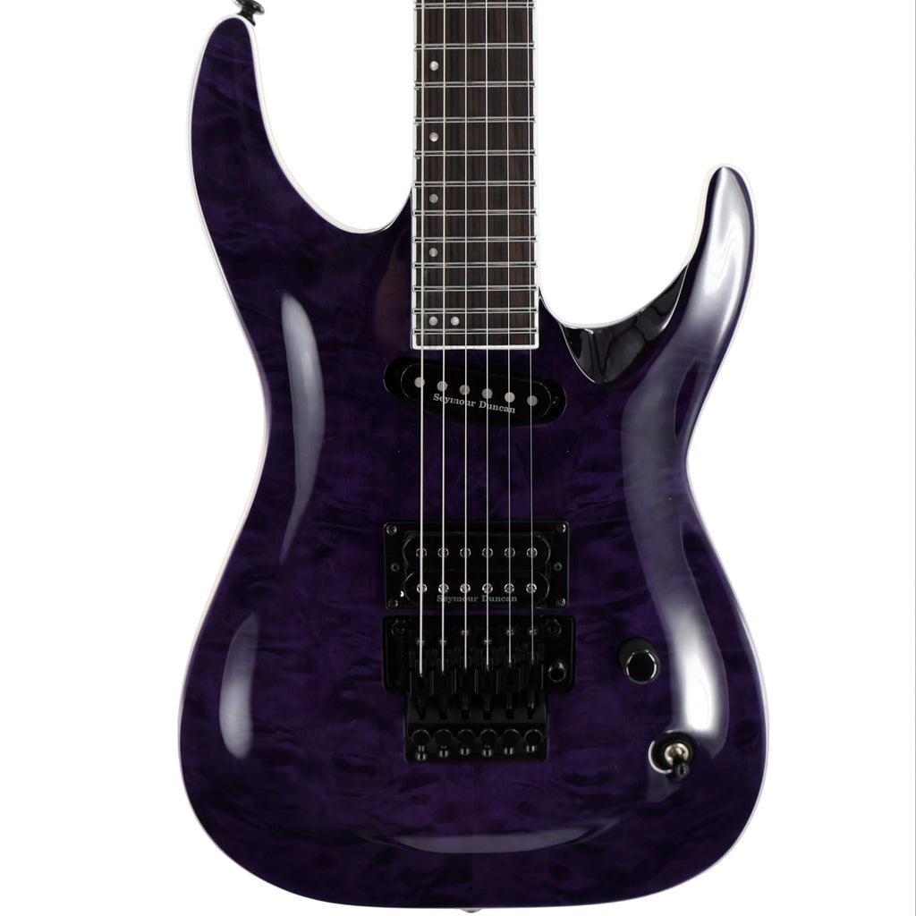 ESP LTD Andy LaRocque ALR-II Signature Guitar w/ Seymour Duncan Pickups & Hardshell Case - See-Thru Purple