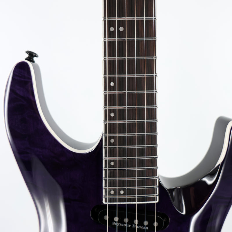 ESP LTD Andy LaRocque ALR-II Signature Guitar w/ Seymour Duncan Pickups & Hardshell Case - See-Thru Purple