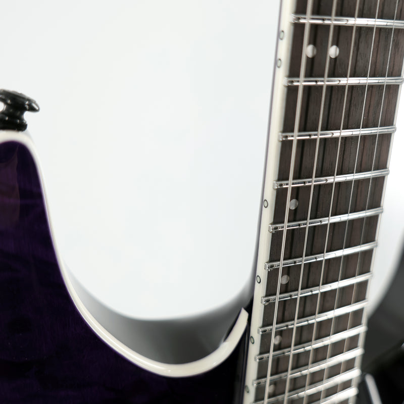 ESP LTD Andy LaRocque ALR-II Signature Guitar w/ Seymour Duncan Pickups & Hardshell Case - See-Thru Purple
