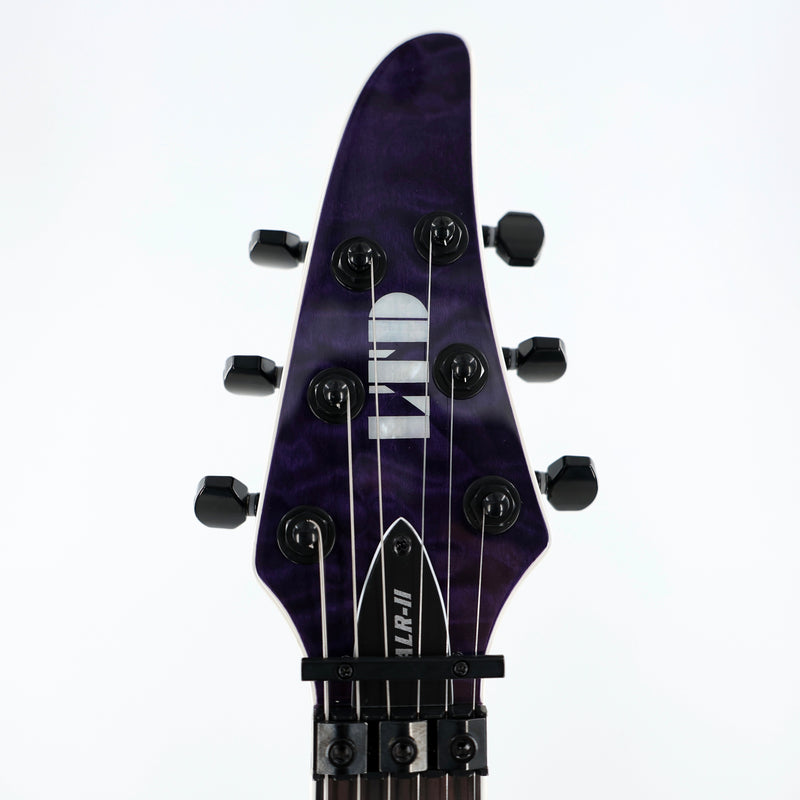 ESP LTD Andy LaRocque ALR-II Signature Guitar w/ Seymour Duncan Pickups & Hardshell Case - See-Thru Purple